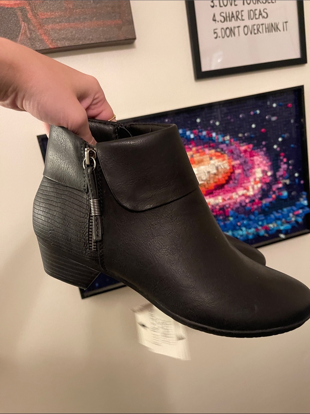 Kim Rogers Black Side-Zip Ankle Booties